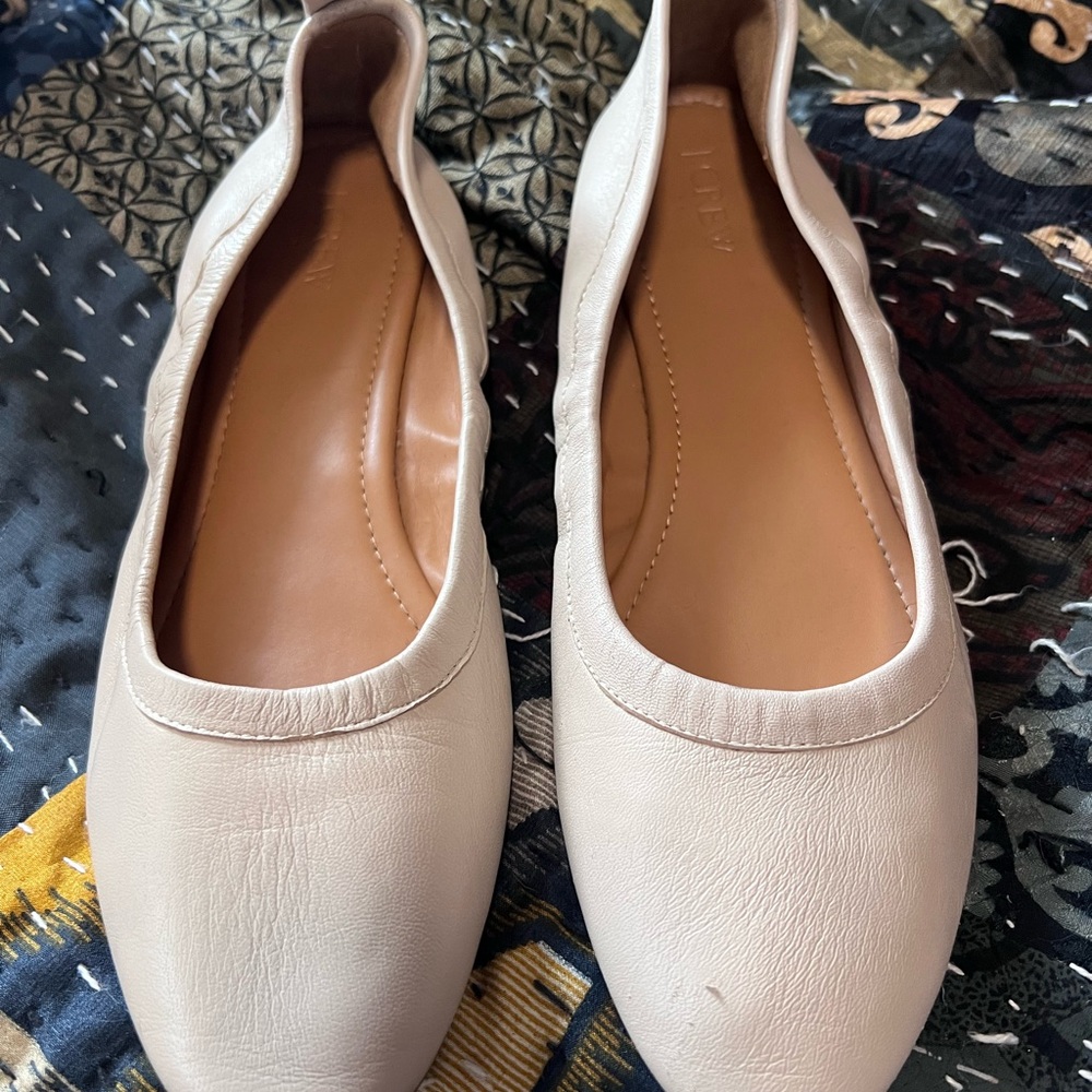 J. Crew Women's Ballet Flats in Light Pink-Tan